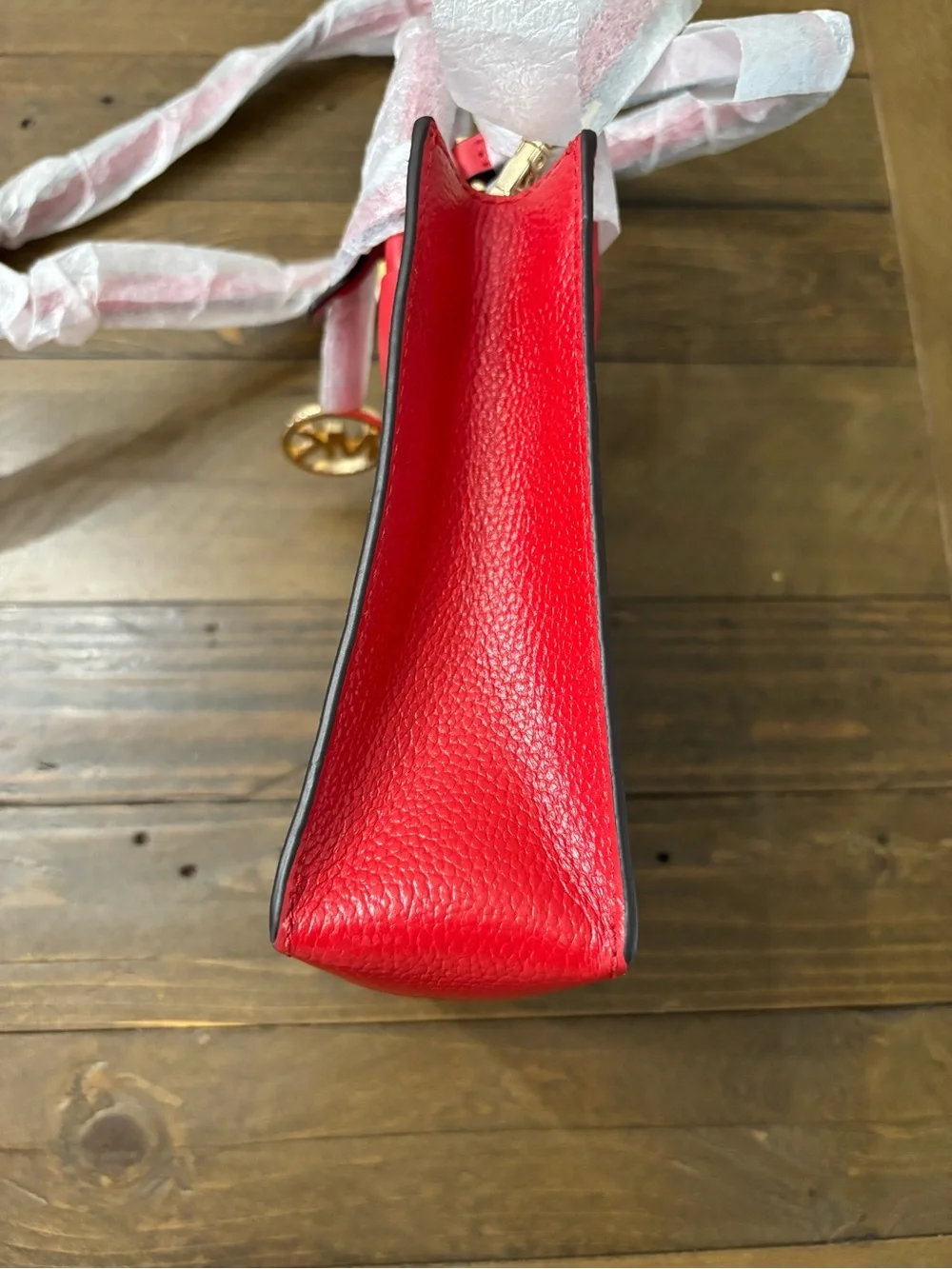 Michael Kors Mercer Extra Small Shopper Crossbody in “Flame”